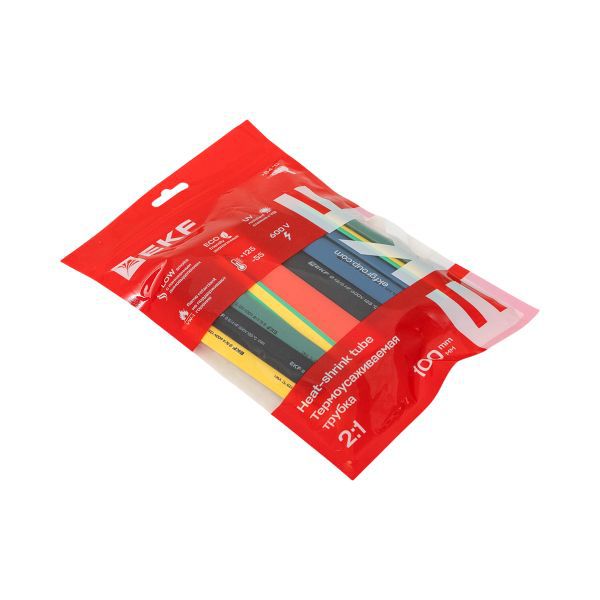  Набор трубок термоусадочных ТУТ 4/2; 6/3; 8/4; 10/5; 12/6 (7 цветов по 5шт 100мм) PROxima EKF tut-n-4-r фото в каталоге от BTSprom.by