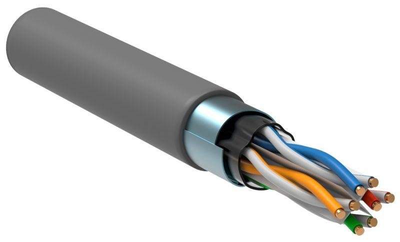 кабель витая пара f/utp кат.6 4х2х23awg solid cu pvc сер. 305м (м) itk lc1-c604-311 от BTSprom.by