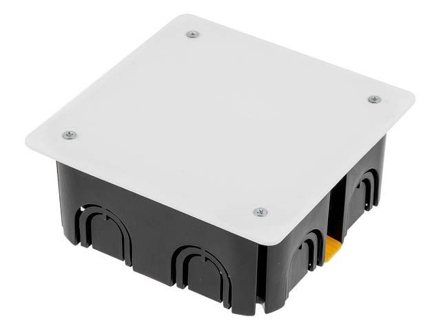 коробка распаечная сп 110х110х45мм, крышка, пласт.лапки ip20 юпитер (для полых стен) jp7111-06 от BTSprom.by