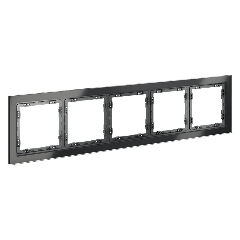  Рамка 5-м S70 стеклян. графит Voltum VLS110507 фото в каталоге от BTSprom.by