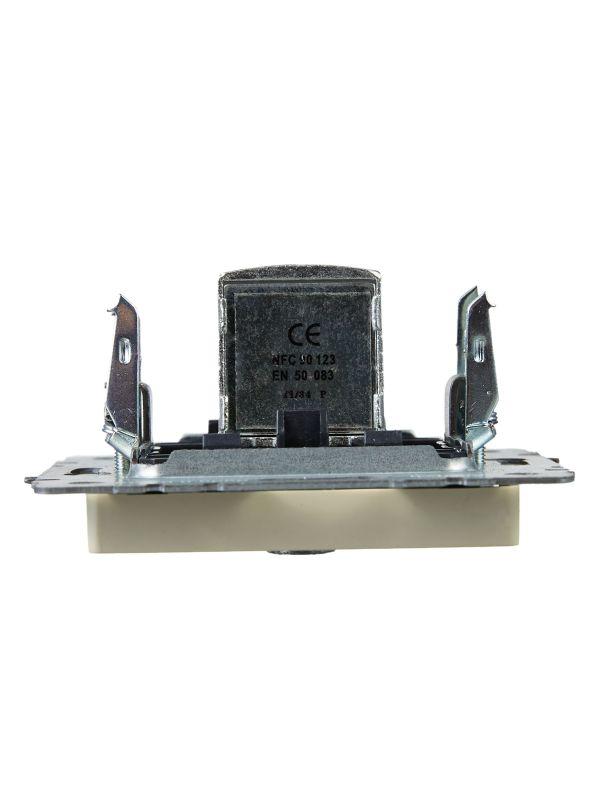  Розетка телевизионная проходная TV СП Brite РТВ10-0-БрКр механизм беж. IEK BR-A10-P-K10 фото в каталоге от BTSprom.by