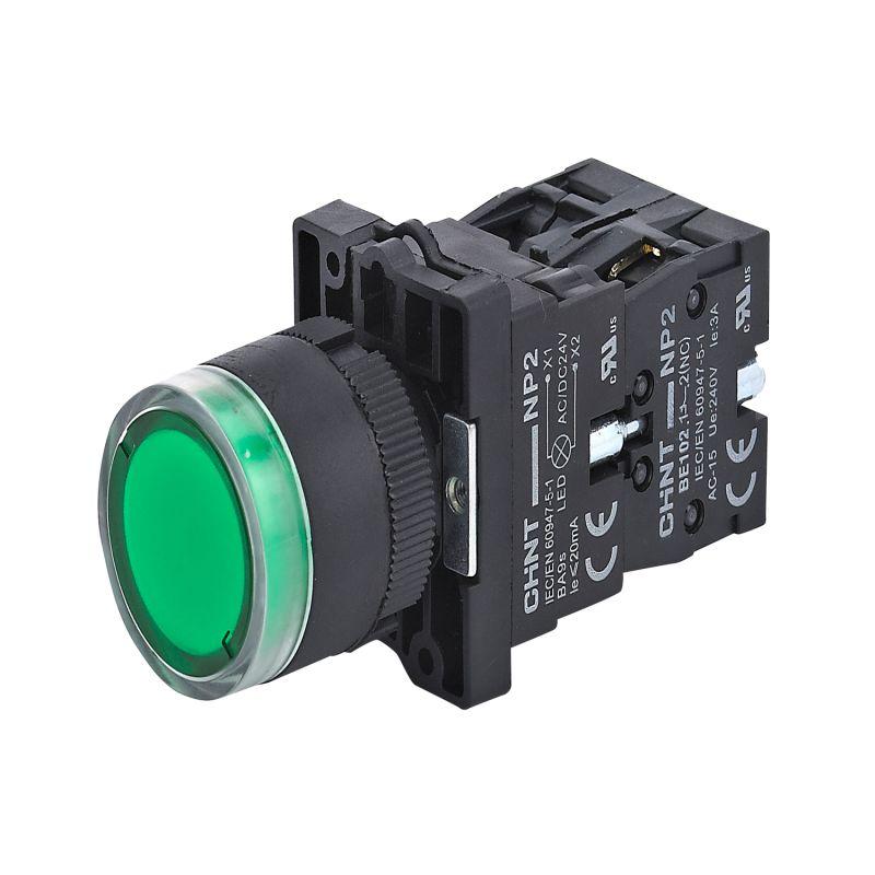 кнопка управления np2-ew3365 1но+1нз ac/dc 230в (led) ip40 зел. (r) chint 575718 от BTSprom.by