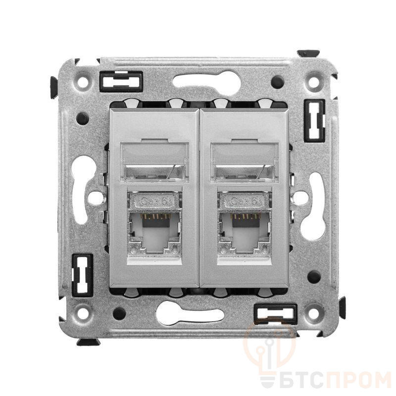 Розетка компьютерная 2-м СП Avanti "Закаленная сталь" RJ45 кат.6 экранир. DKC 4404394 фото в каталоге от BTSprom.by  Розетка компьютерная 2-м СП Avanti "Закаленная сталь" RJ45 кат.6 экранир. DKC 4404394 фото в каталоге от BTSprom.by