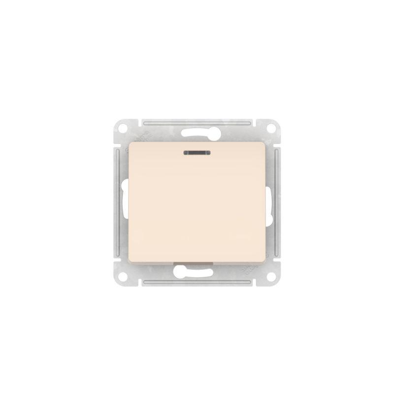  Переключатель 1-кл. Glossa (сх. 6а) 10AX с подсветкой быстрозажим. клем. механизм беж. SE GSL000263S фото в каталоге от BTSprom.by