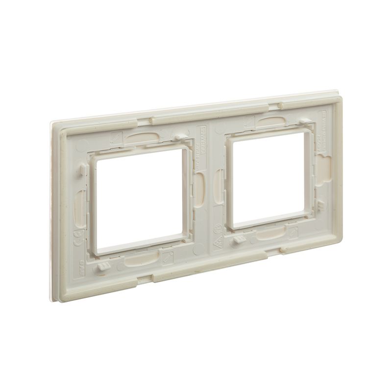  Рамка 2-м 4мод. Avanti натуральн. стекло бел. DKC 4400824 фото в каталоге от BTSprom.by