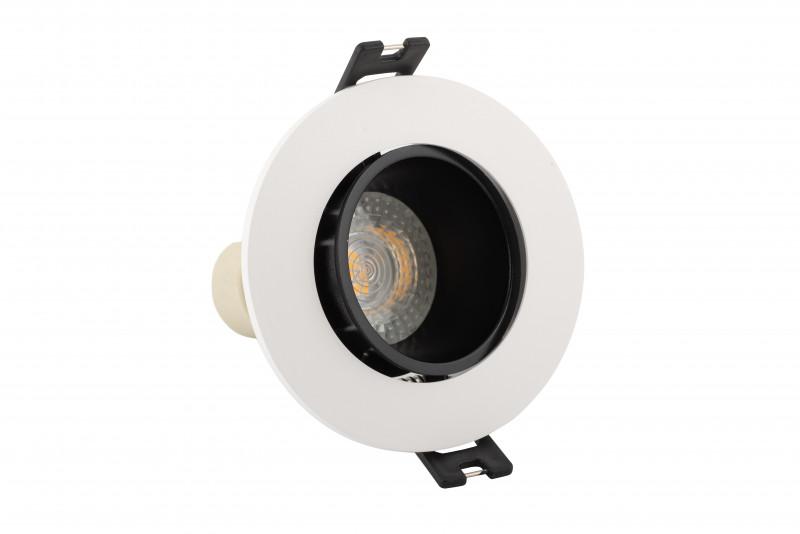  Светильник встраиваемый IP20 10Вт GU5.3 LED бел./черн. пластик DENKIRS DK3020-WB фото в каталоге от BTSprom.by