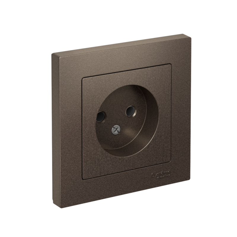 розетка 1-м сп atlasdesign 16а ip20 без заземл. в сборе мокко se atn000640 от BTSprom.by