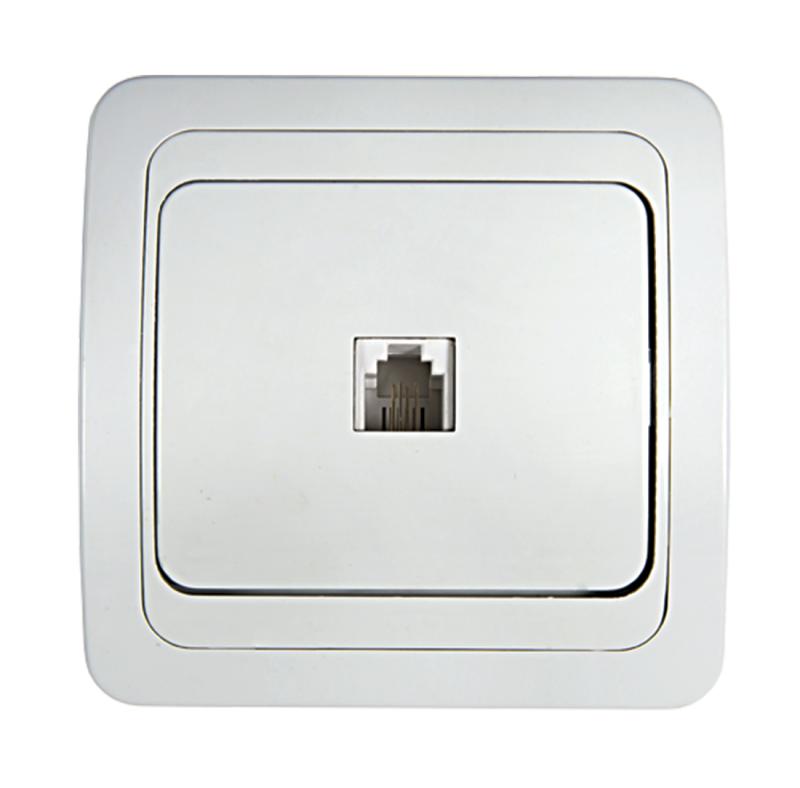 розетка телефонная 1-м сп classico 2034 16а ip20 бел. asd / in home 4690612000404 от BTSprom.by