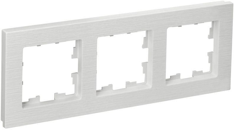 рамка 3-м brite ру-3-бр бел. рифленый iek br-m32-51-k01 от BTSprom.by