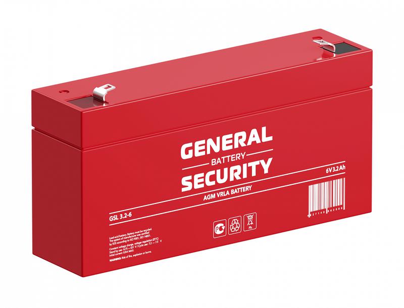  Аккумулятор 6В 3.2А.ч General Security GSL3.2-6 фото в каталоге от BTSprom.by