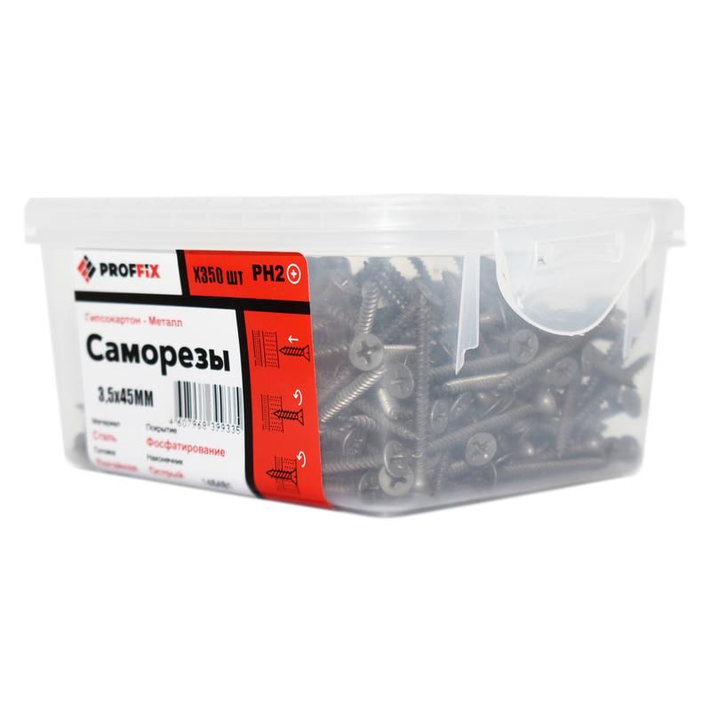 саморез усиленный гипсокартон-металл 3.5х45 (twn) (контейнер) (уп.350шт) tech-krep pro/zitar 146481 от BTSprom.by