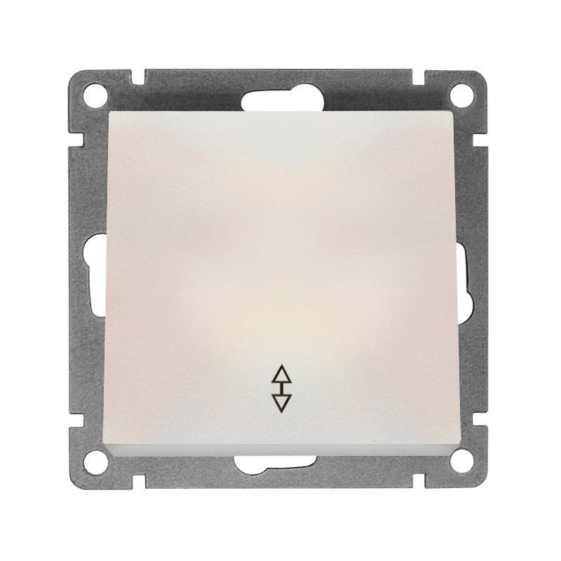 переключатель проходной 1-кл. сп афина 10а ip20 механизм жемчуж. universal a0025-obr от BTSprom.by