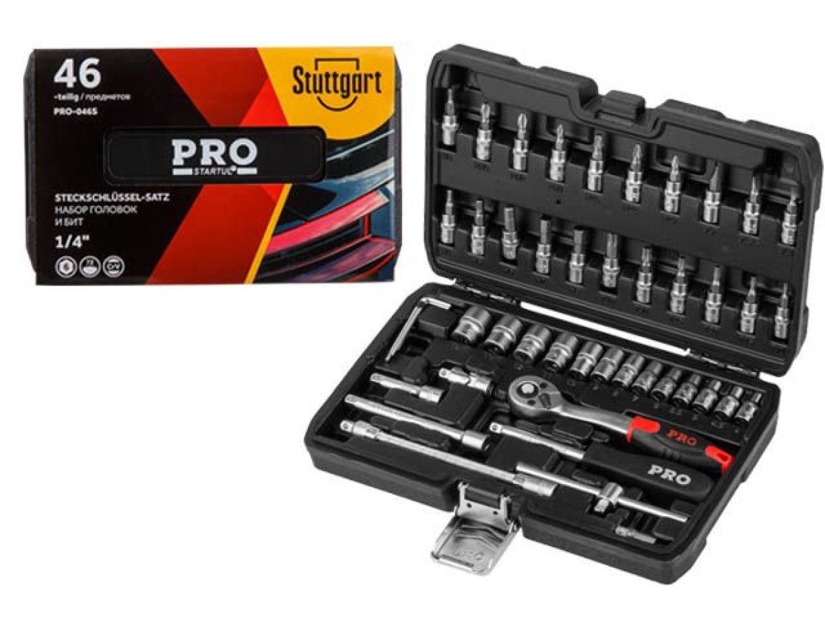 набор головок и бит 46пр. 1/4" pro startul stuttgart (pro-046s) pro-046s от BTSprom.by