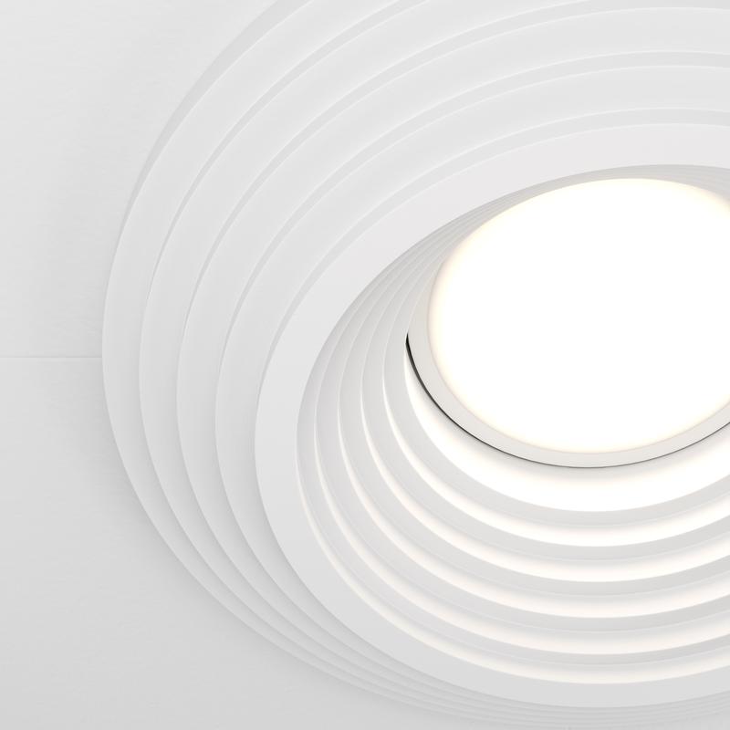  Светильник Gyps Modern 10Вт GU10 встраив. Maytoni DL004-1-01-W-1 фото в каталоге от BTSprom.by