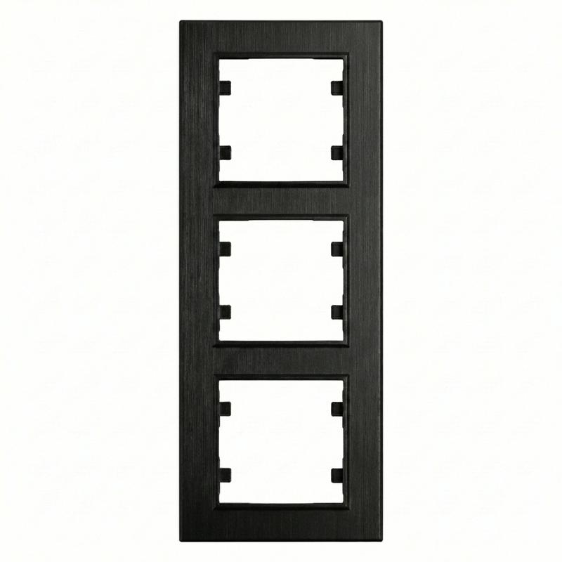 рамка 3-м вертикальная karea line черн. makel 86054708 от BTSprom.by