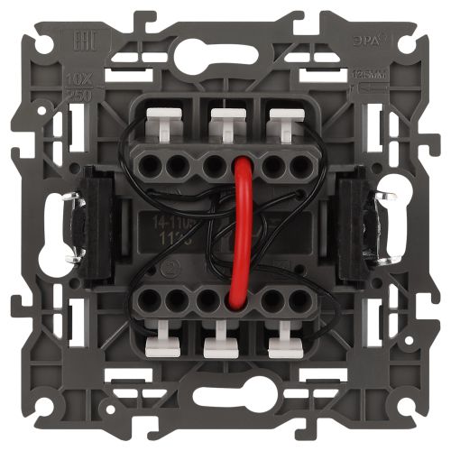  Выключатель 2-кл. СП Elegance 14-1105-03 10А IP20 250В 10AX с подсветкой механизм алюм. Эра Б0034239 фото в каталоге от BTSprom.by