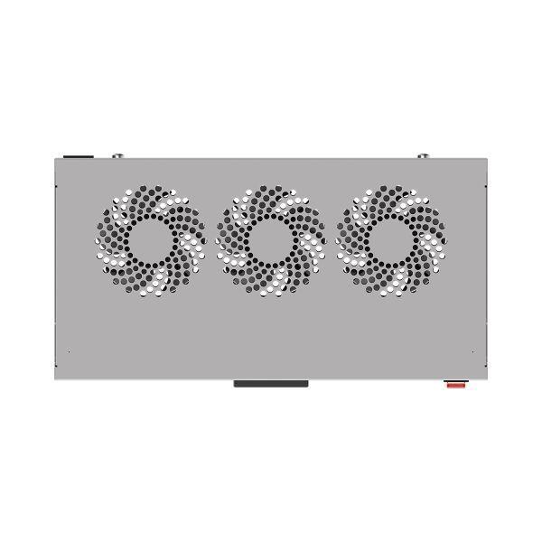  Блок охлаждающий TERACOM PRO 1U 3 вент. с выкл. и электронным термостатом сер. EKF TRP-FN-31T-GR фото в каталоге от BTSprom.by