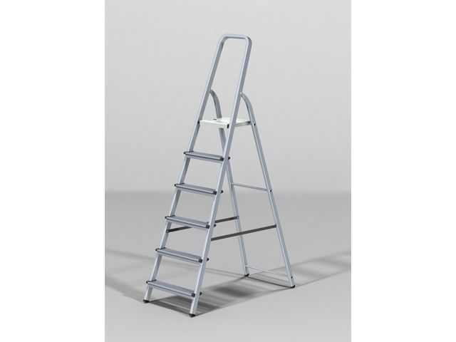 лестница-стремянка алюм. 125 см 6 ступ. 4,4кг pro startul (st9940-06) (размеры профиля: передний каркас 40х20х1, задний каркас 30х20х1) st9940-06 от BTSprom.by