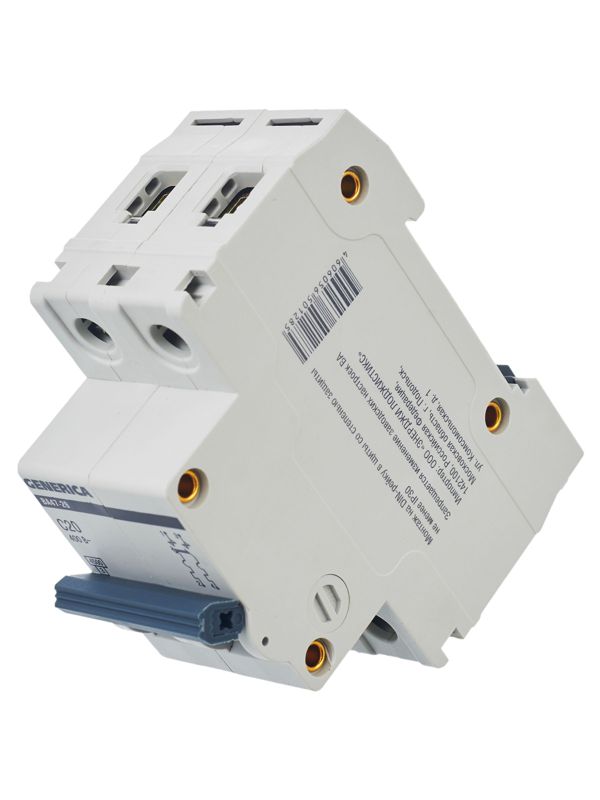  Выключатель автоматический модульный 2п C 20А 4.5кА ВА47-29 GENERICA MVA25-2-020-C фото в каталоге от BTSprom.by