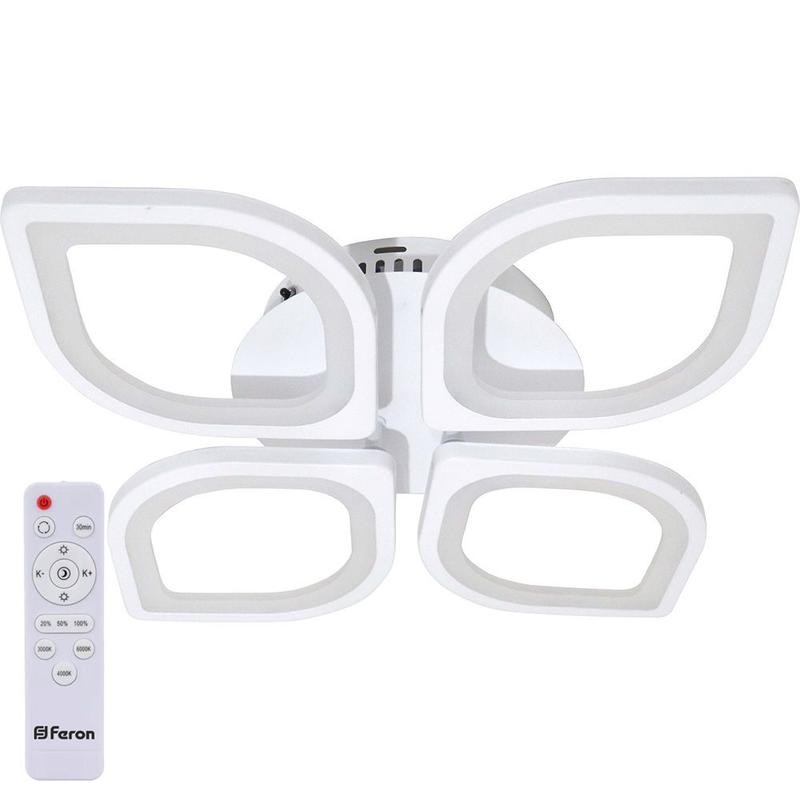 светильник светодиодный управляемый с пультом 86вт max. 5000лм 3000к-6500к ip20 бел. al5950 leaf feron 41672 от BTSprom.by