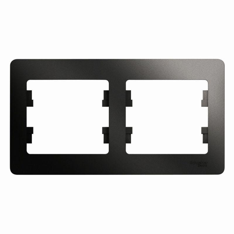 рамка 2-м glossa горизонт. антрацит se gsl000702 от BTSprom.by