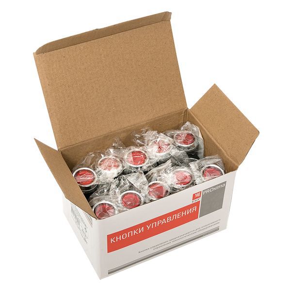  Кнопка ABLFS-22 с подсветкой красн. NO+NC 230В PROxima EKF ablfs-22-r фото в каталоге от BTSprom.by
