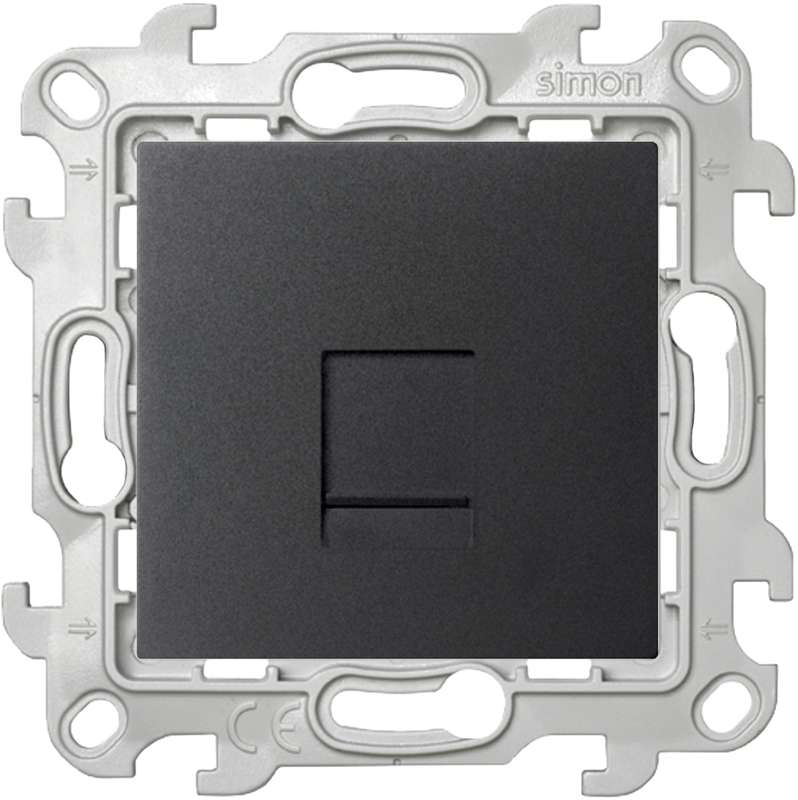 розетка компьютерная сп simon 24 rj45 кат.5e utp ip20 механизм графит simon 2410598-038 от BTSprom.by