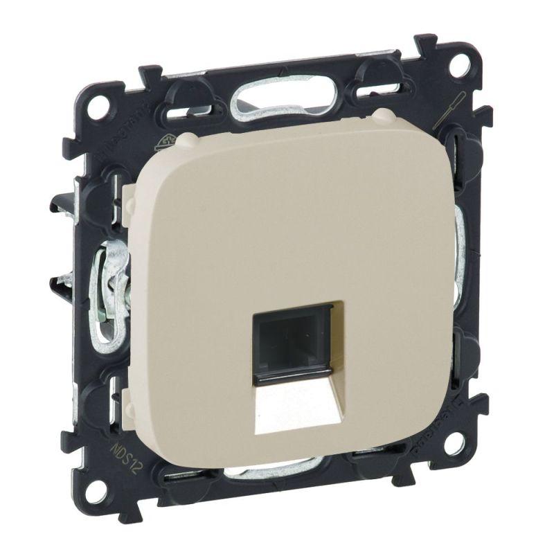  Розетка телефонная 1-м Valena Allure RJ11 с лицев. панелью механизм сл. кость Leg 753838 фото в каталоге от BTSprom.by