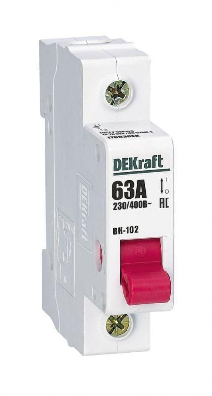 выключатель-разъединитель 1п 63а вн-102 dekraft 17003dek от BTSprom.by