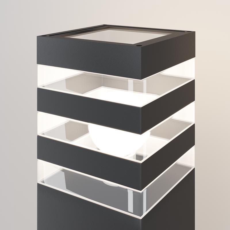  Светильник Unter den Linden 1х60Вт E27 IP54 ландшафтный Maytoni O578FL-01B фото в каталоге от BTSprom.by