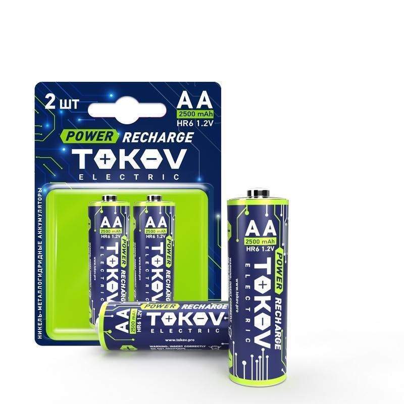 аккумулятор аа/hr6 2500ма.ч (блистер 2шт) tokov electric tke-nma-hr6/b2 от BTSprom.by
