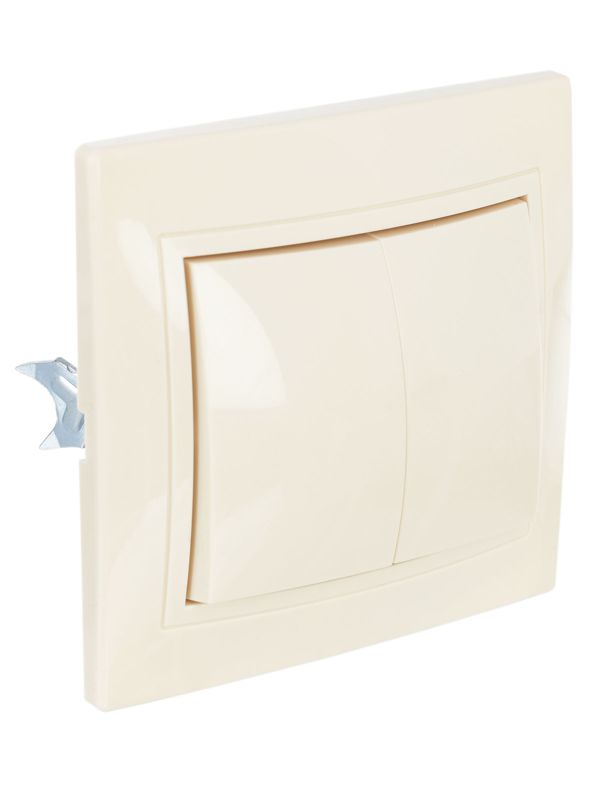  Выключатель 2-кл. 1п СП Кварта 10А IP20 ВС10-2-0-Км керамич. осн. крем. GENERICA EVK20-K33-10-K фото в каталоге от BTSprom.by