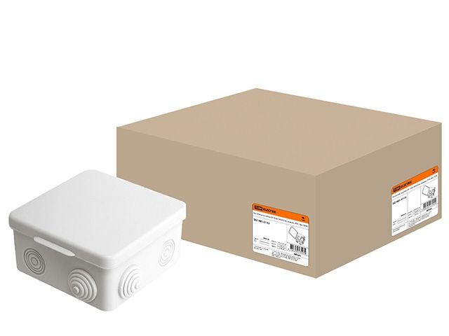 коробка распред.с крышкой 100х100х55мм ip54, 8вх. tdm (пылебрызгозащищенная) sq1401-0113 от BTSprom.by