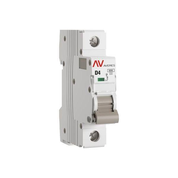 выключатель автоматический модульный 1п d 4а 6ка av-6 averes ekf mcb6-1-04d-av от BTSprom.by