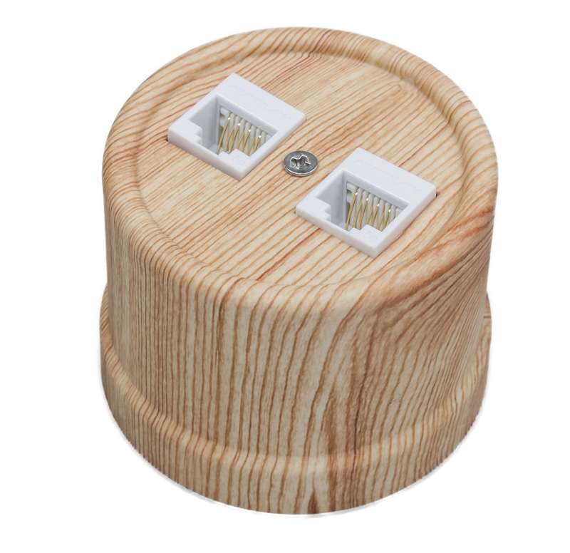 розетка компьютерная 2-м оп лизетта rj45 10а ip20 ретро кат.5e abs-пластик карельская сосна bironi b1-302-13 от BTSprom.by