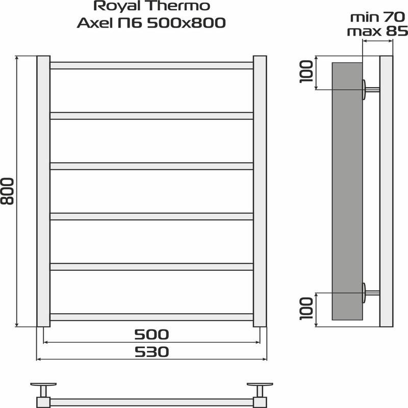  Полотенцесушитель Axel white П6 500х800 Royal Thermo НС-1433982 фото в каталоге от BTSprom.by