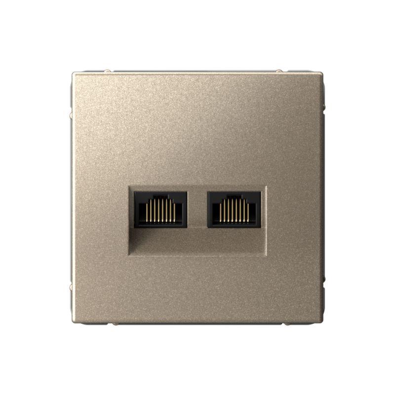 розетка двойная компьютерная artgallery rj45+rj45 кат. 6a механизм шампань se gal000588 от BTSprom.by