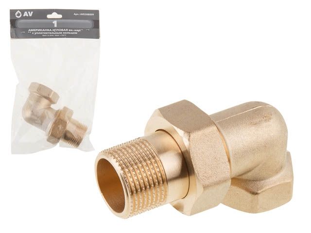 американка угловая 1" вн.-нар., av engineering (инд. упак.) (с уплотнительным кольцом) ave308009 от BTSprom.by
