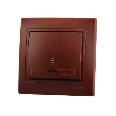 переключатель проходной 1-кл. mira с подсветкой вишня lezard 701-0601-114 от BTSprom.by