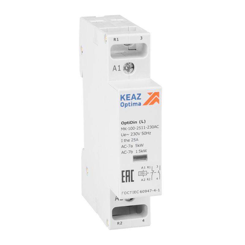 контактор модульный optidin mk-100-2511-230ac (l) кэаз 343729 от BTSprom.by