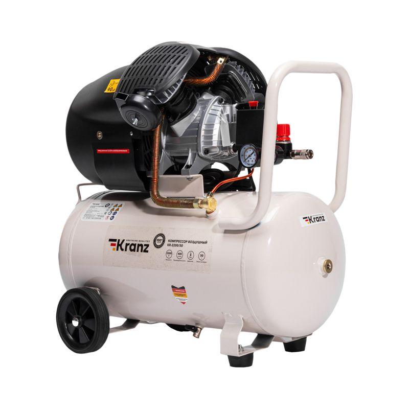 компрессор воздушный kr-2200/50 2200вт 400л/мин 50л kranz kr-16-1153 от BTSprom.by