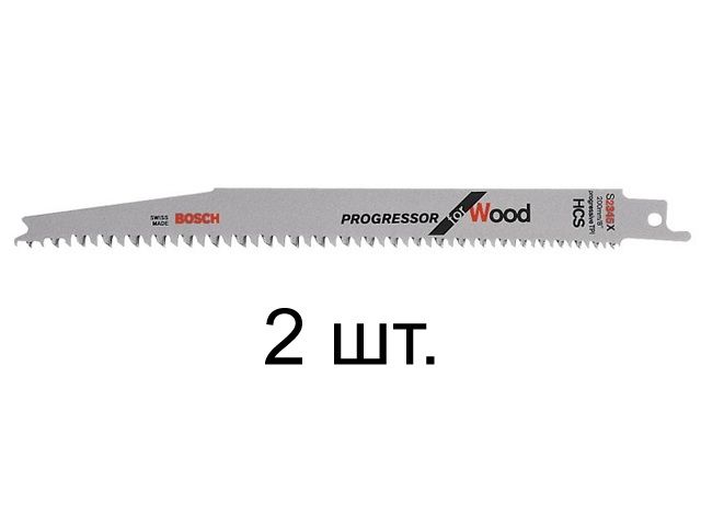 пилка сабельная по дереву s2345x (2 шт.) bosch (пропил прямой, тонкий, аккуратный и чистый рез) 2608654403 от BTSprom.by
