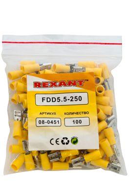  Клемма плоская изол. (гнездо) (VF 5.5-250) REXANT 08-0451 фото в каталоге от BTSprom.by