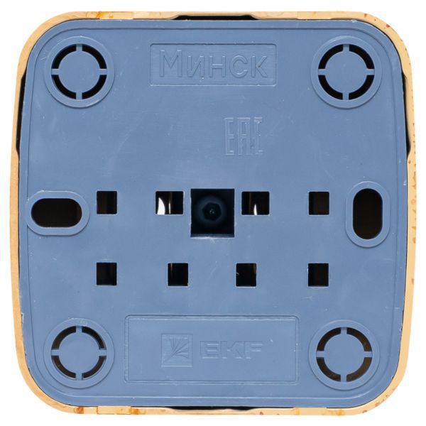  Розетка 1-м ОП Минск 10А IP20 без заземл. свет. дерево EKF EGR10-022-30 фото в каталоге от BTSprom.by