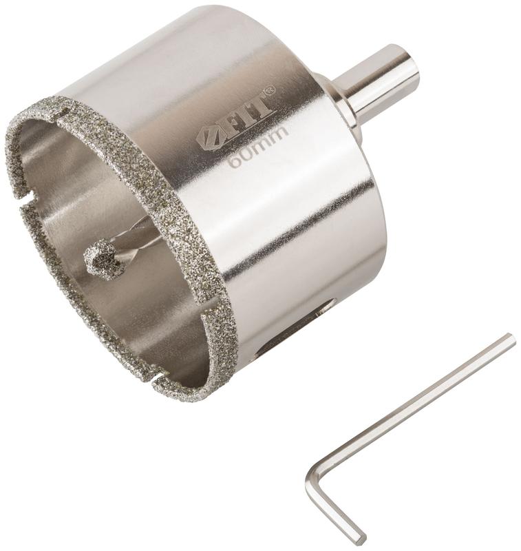  Коронка кольцевая алмазная по керамограниту камню и кафелю 60х70мм с центровочным сверлом FIT 16223 фото в каталоге от BTSprom.by