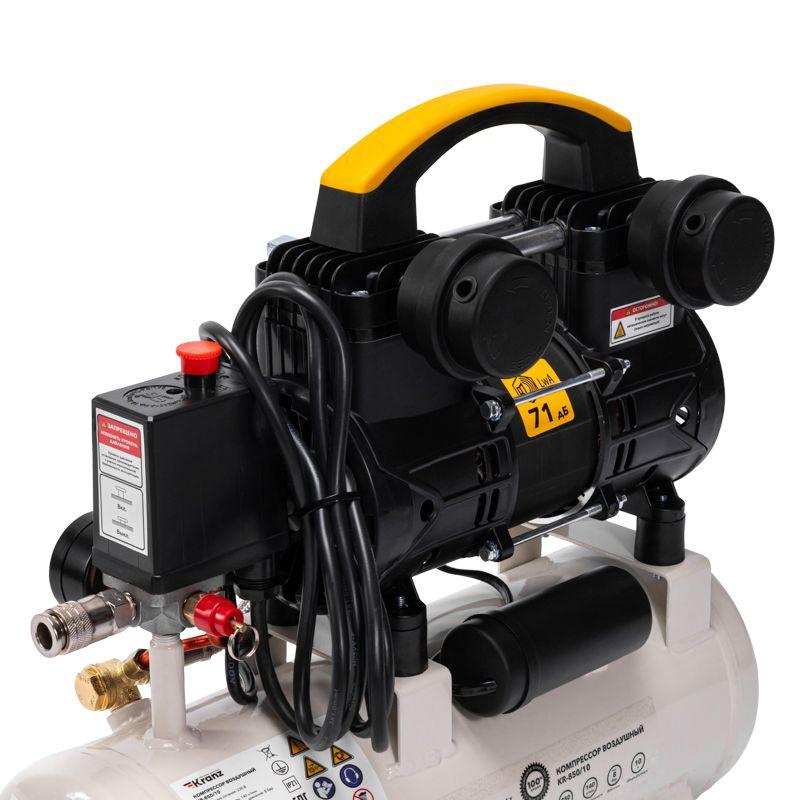  Компрессор воздушный безмасляный KR-850/10 850Вт 140л/мин 10л Kranz KR-16-1161 фото в каталоге от BTSprom.by