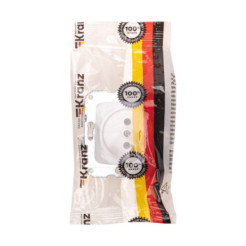  Розетка 1-м СП DEA 10А без заземл. механизм бел. Kranz KR-78-0210 фото в каталоге от BTSprom.by