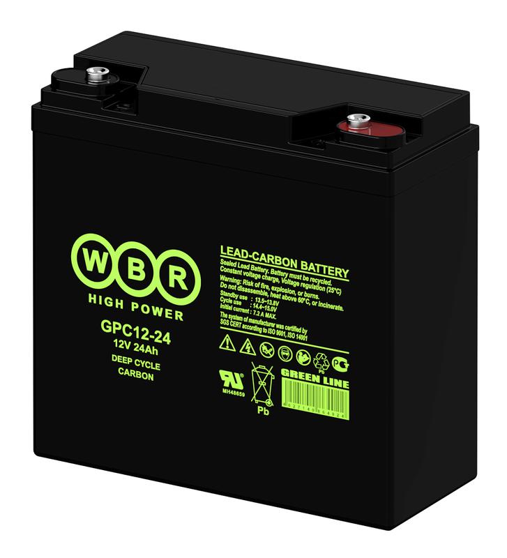 аккумулятор тяговый 12в 24а.ч wbr gpc12-24 wbr от BTSprom.by