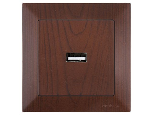 розетка 1-ая usb (скрытая) орех, daria, mutlusan 2120 448 0157 от BTSprom.by