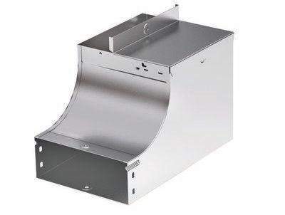 Угол для лотка вертикальный внешний левый 90град. 100х80 CSSS 90 в компл. с крепежн. элемент. цинк-ламель DKC 37062KZL от BTSprom.by